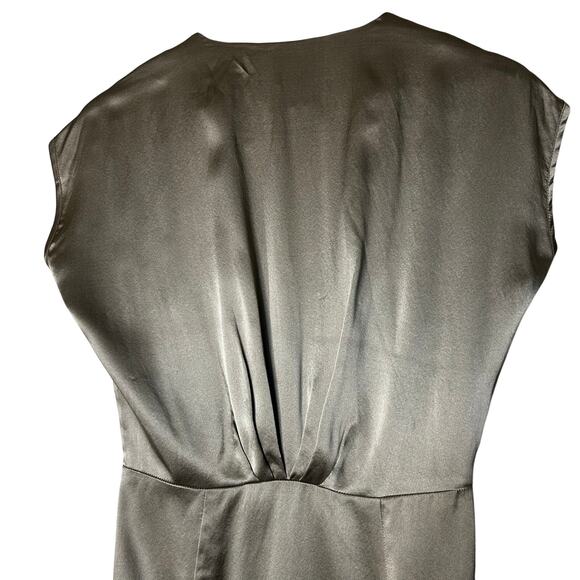 Society for Rational Dress Silk Mini Dress Sz S Sleeveless Taupe Party Cocktail - Picture 7 of 8